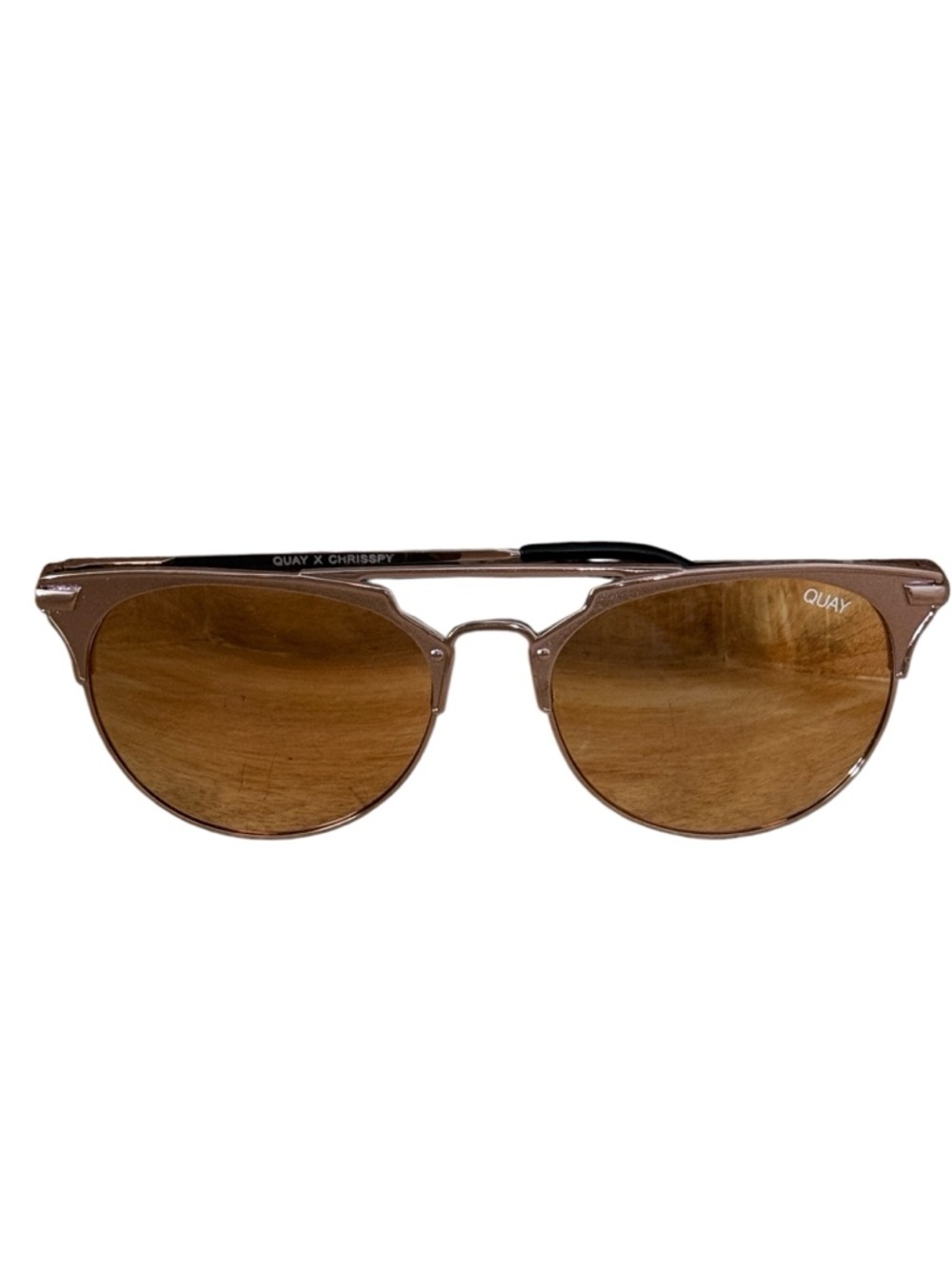Quay Australia X Chrisspy Gemini Rose Gold Sunglasses - Picture 1 of 10